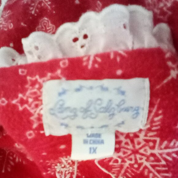 Lanz Of Salzburg Women's Nightgown Size 1X Snowflake Design - Picture 4 of 6